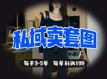 私域卖套图每天3-5单,每单利润99-东疆墨鹰的百宝箱