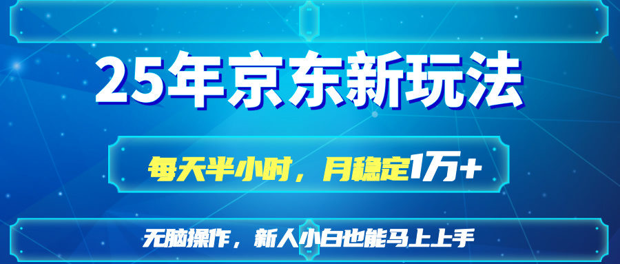 (14309期)25京东新玩法,每天半小时,月稳定1W+-东疆墨鹰的百宝箱