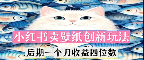 小红书卖壁纸创新玩法,后期一个月收益四位数-东疆墨鹰的百宝箱