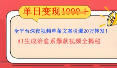 全平台深夜文案新风口：DeepSeek生成百万播放量金句，治愈系内容涨粉速度快4倍-东疆墨鹰的百宝箱