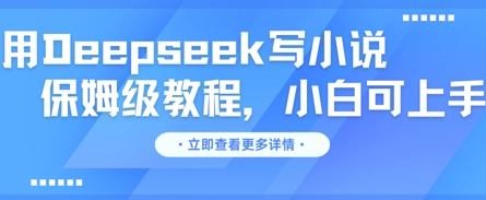 用Deepseek写小说，保姆级教程，小白可实操-东疆墨鹰的百宝箱